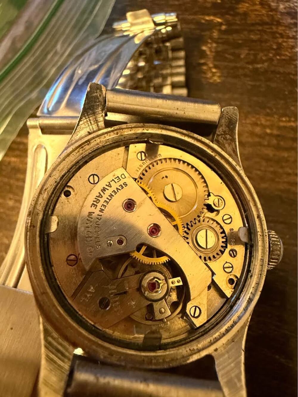 Vintage Delaware 17 Jewel Swiss Mechanical Watch 1950s-60s (CCC63)